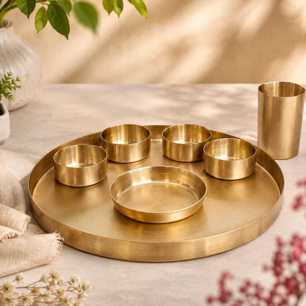Brass Thali Set
