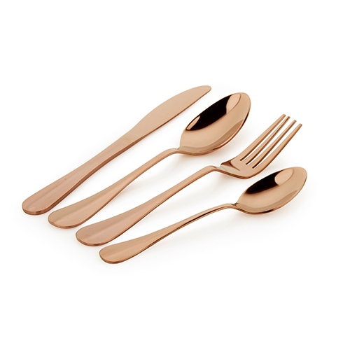Rose Gold 2 MM Cutlery Set