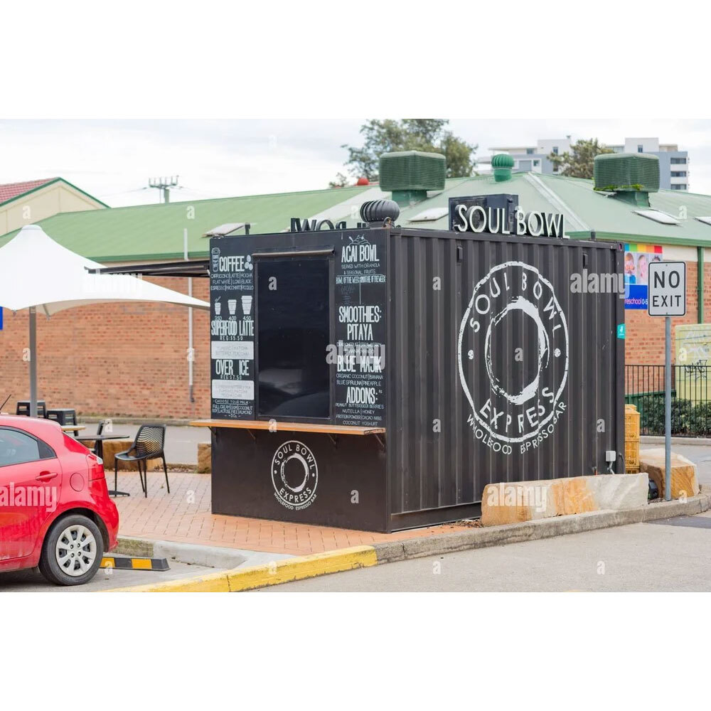 Stainless Steel Modular Shipping Container Cafe