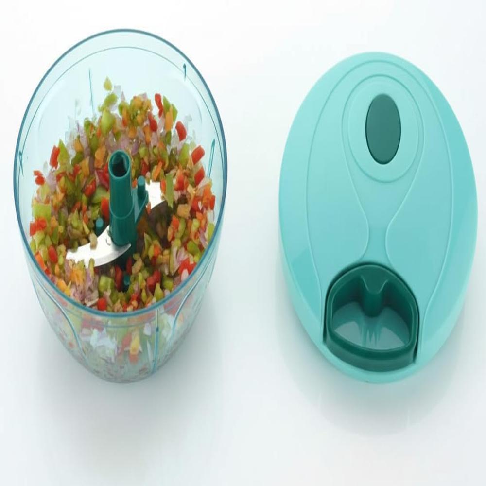 450ml Dori Chopper with 3 Stainless Steel Blades Manual Vegetable Cutter Onion aND Fruit Chopper