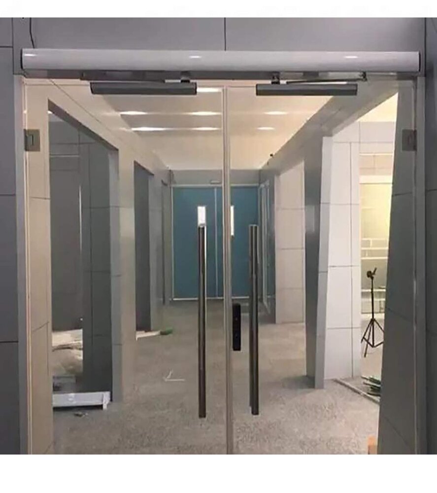 Automatic Swing Doors - Color: Silver
