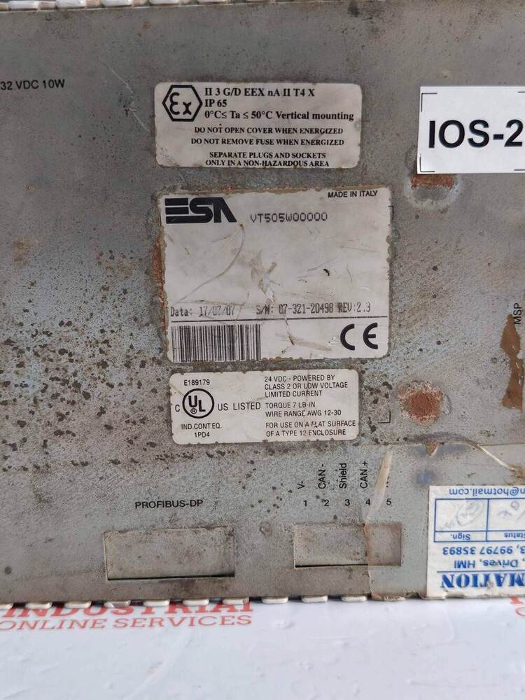ESA VT505W00000 5.7-inch Widescreen TFT LCD Human-Machine Interface (HMI) Operator Terminal