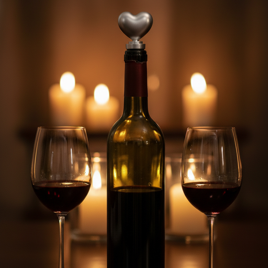 Decorative Heart Bottle Stooper