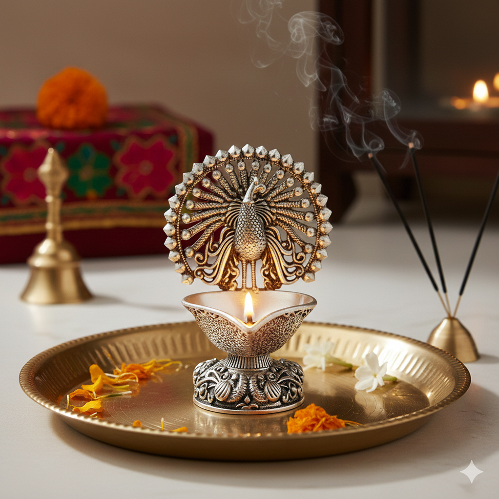 Peacock Diya
