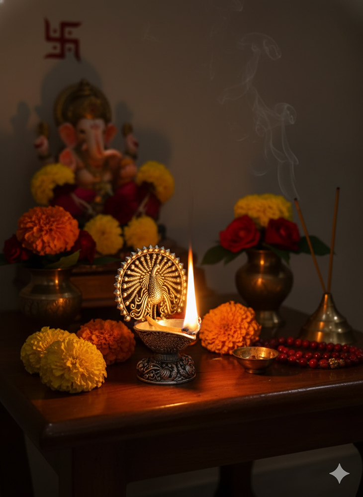 Peacock Diya