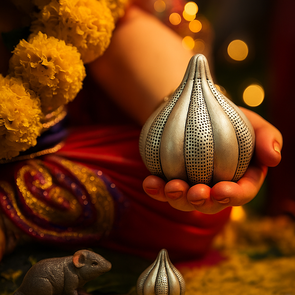 Set Of Two Modak Decoration Item
