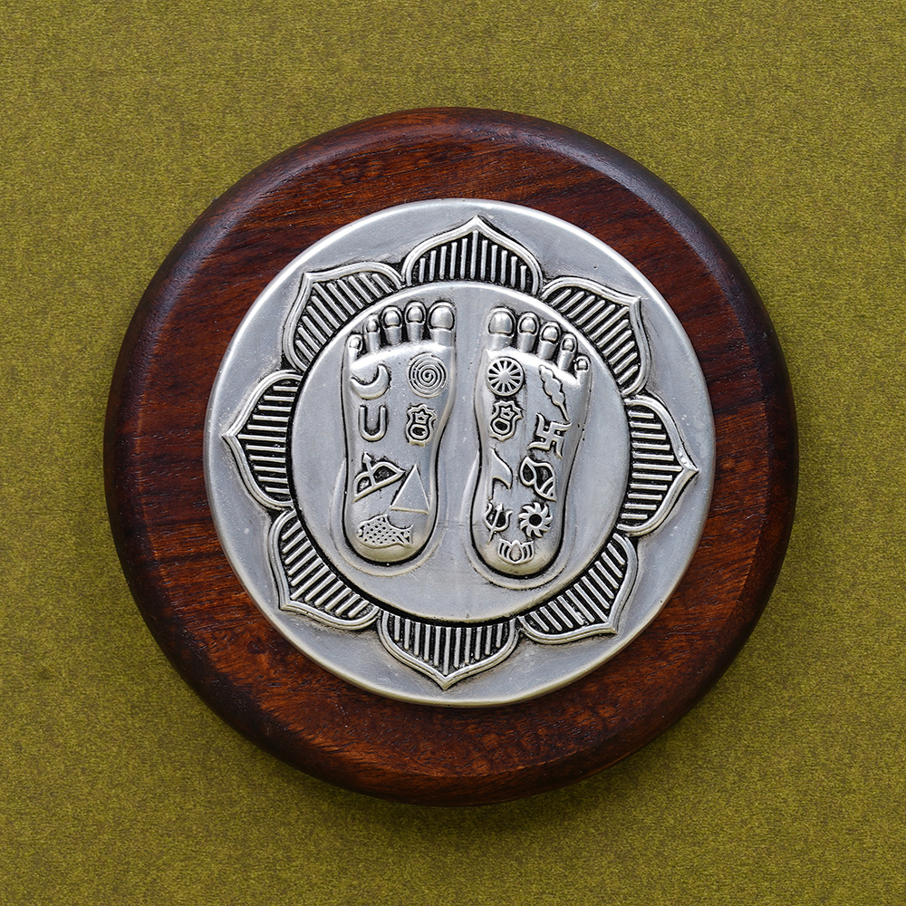 Lotus Laxmi Charan With Wood Stand