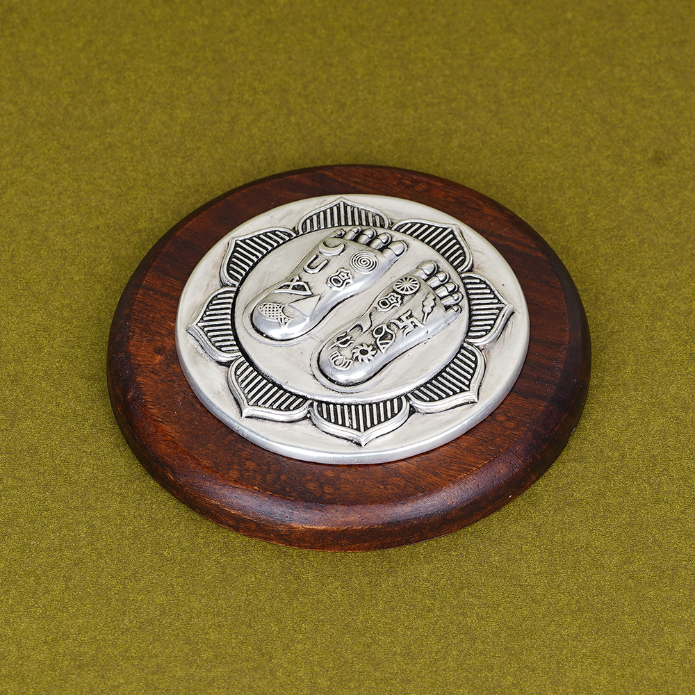 Lotus Laxmi Charan With Wood Stand