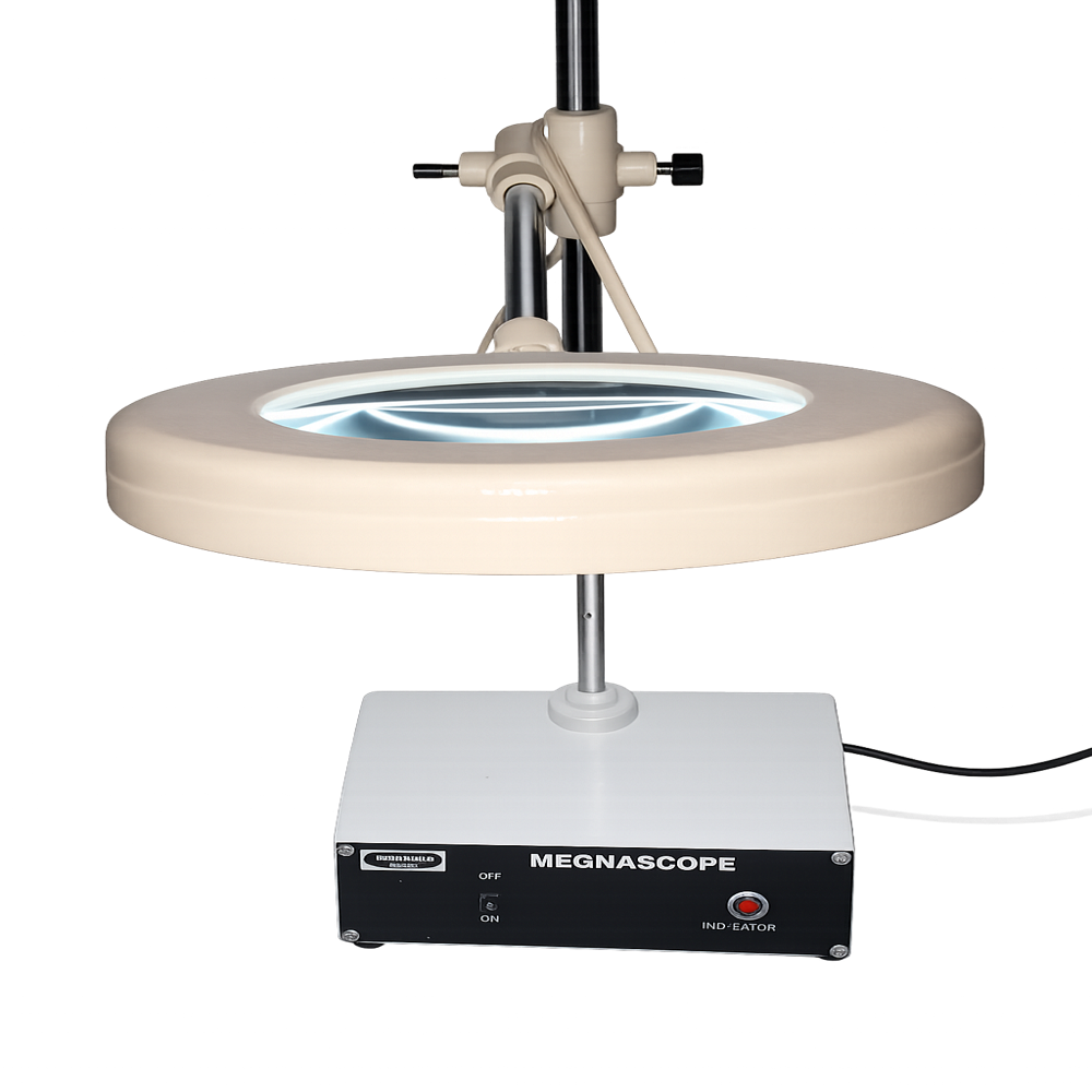 Illuminated magnifier with clamp