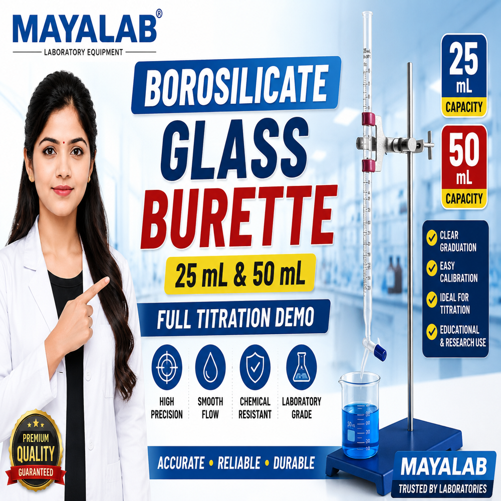 laboratory glass burette  for lab use