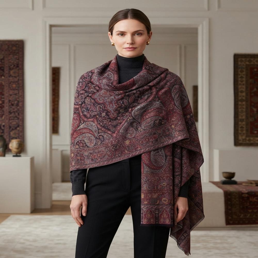 Pure Wool Woven Kani Shawls - Color: Assorted