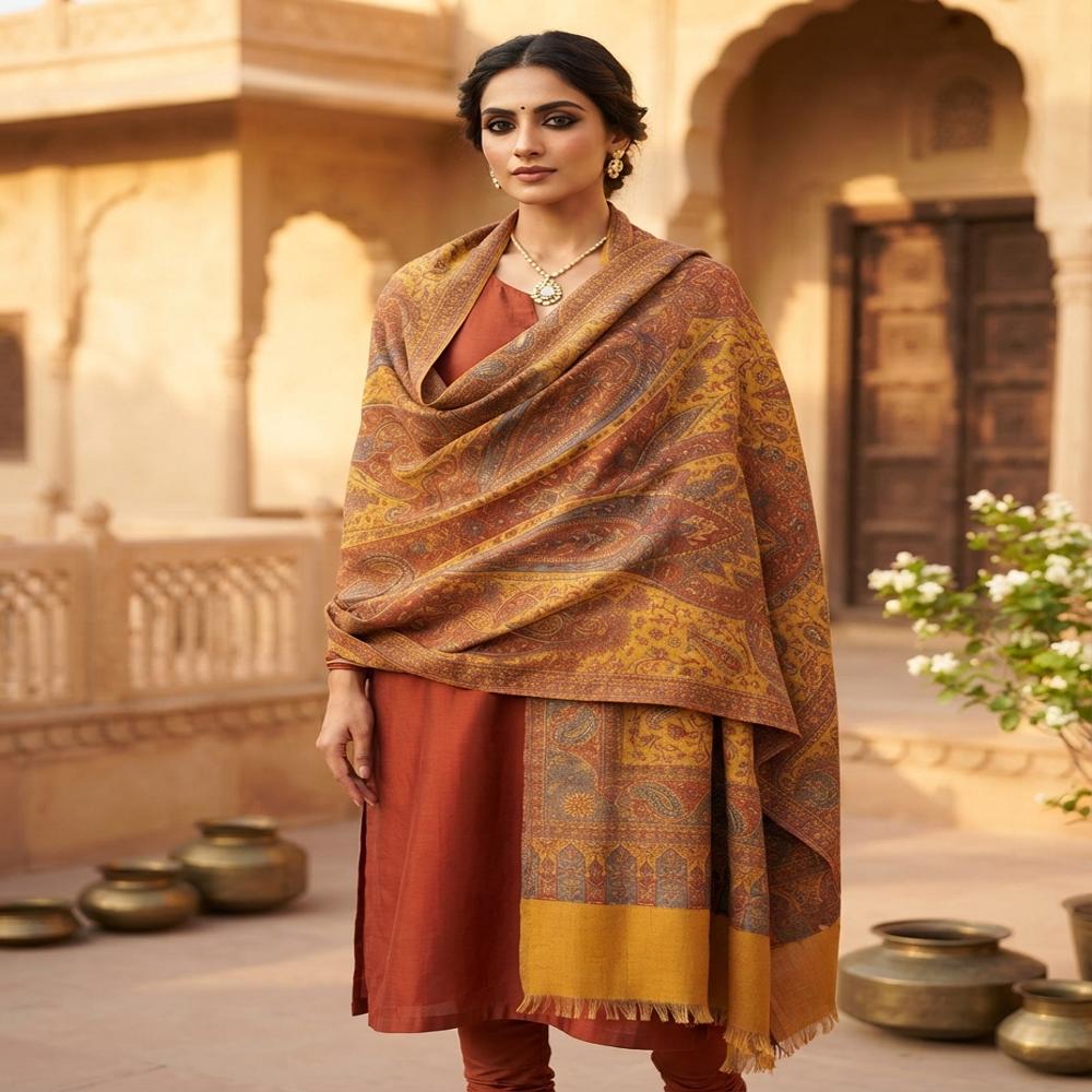 Pure Wool Woven Kani Shawls