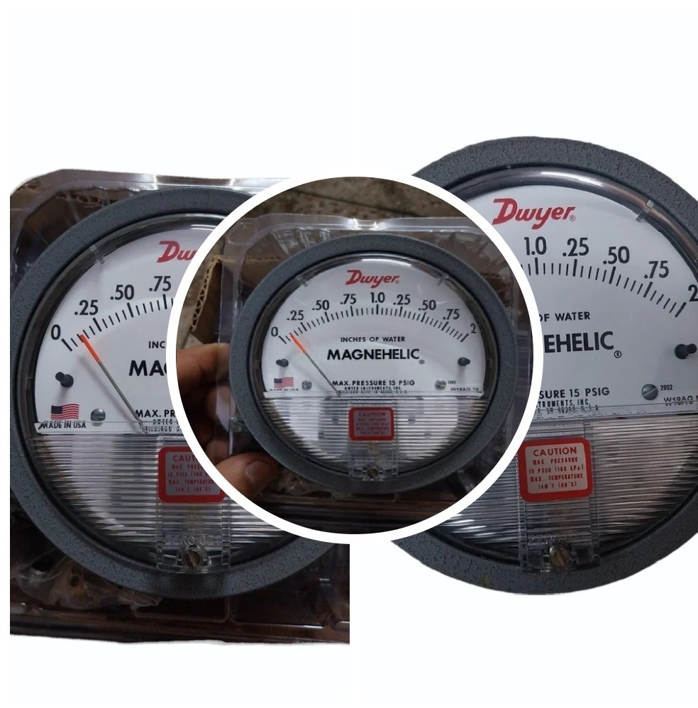 Magnehelic Differential Pressure Gauge Range 0-2 Inch Of Water<<