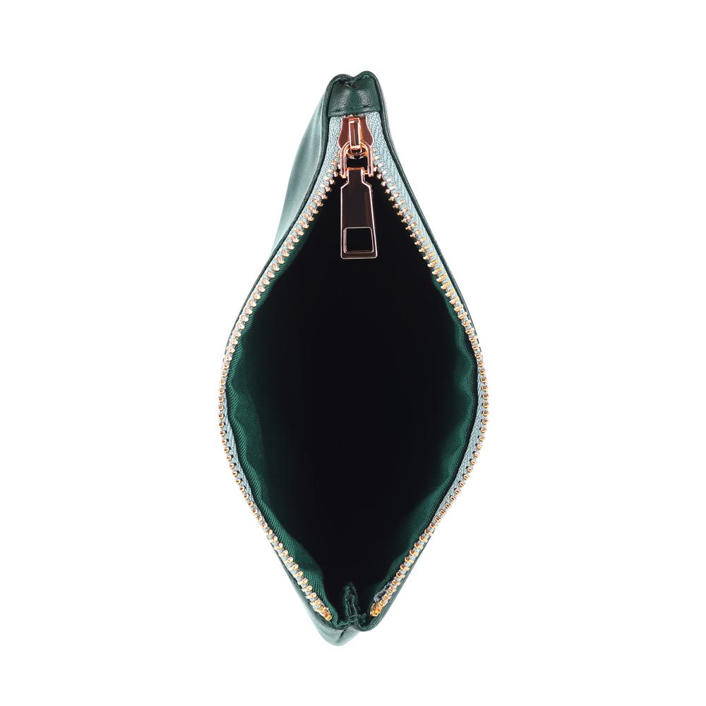 Green PU Leather Zip Pouch