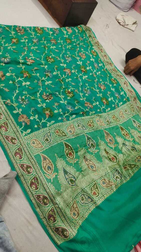 Pure Banarasi Khaddi Chiffon Saree