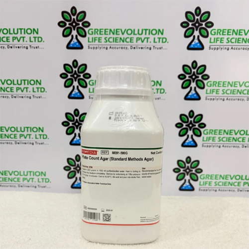 Plate Count Agar M091 - Ar Grade Cream To Yellow Powder, 500g Plastic Bottle | Medium Gel Strength, Ph 6.8-7.2, Microbial Enumeration Medium