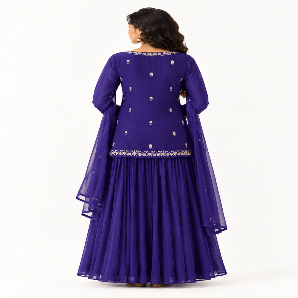 Ladies Handwork Zardozi Kurti Set with One Piece With Belt