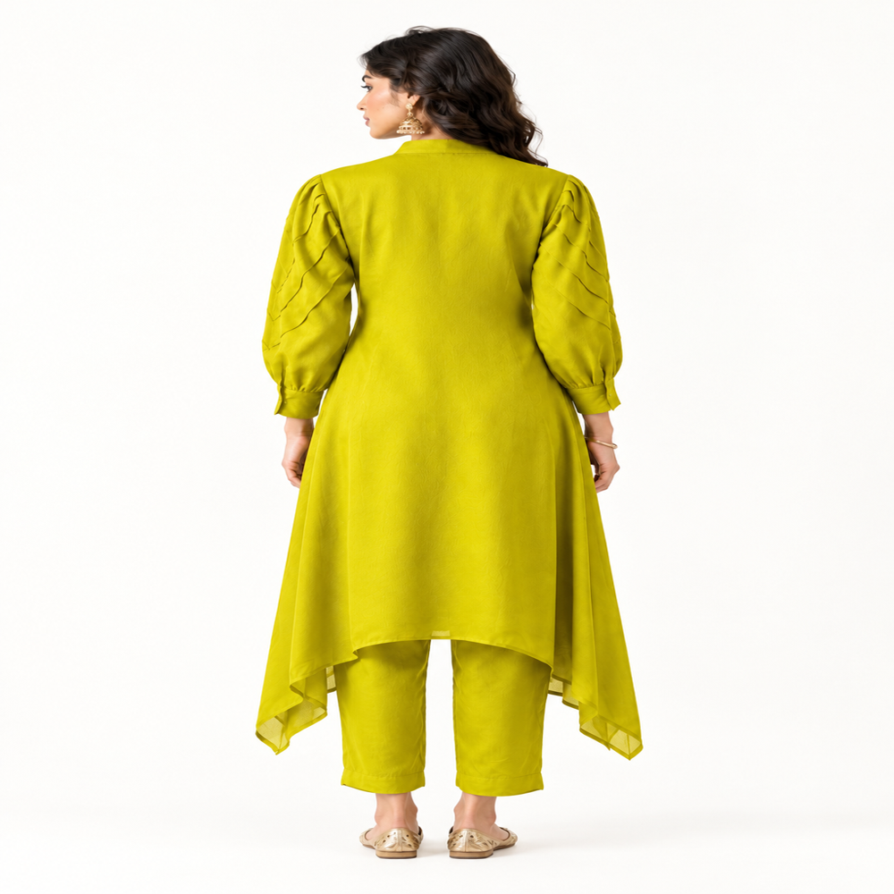 Ladies A Line Sequence Work Kurti Set With Pant