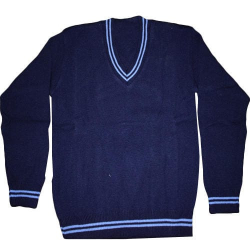Navy Blue School V Neck Sweater