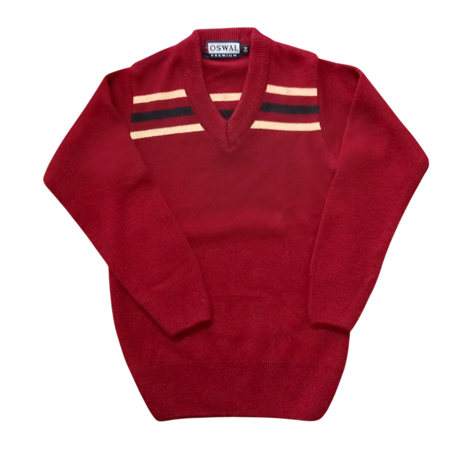 Maroon School V Neck Sweater