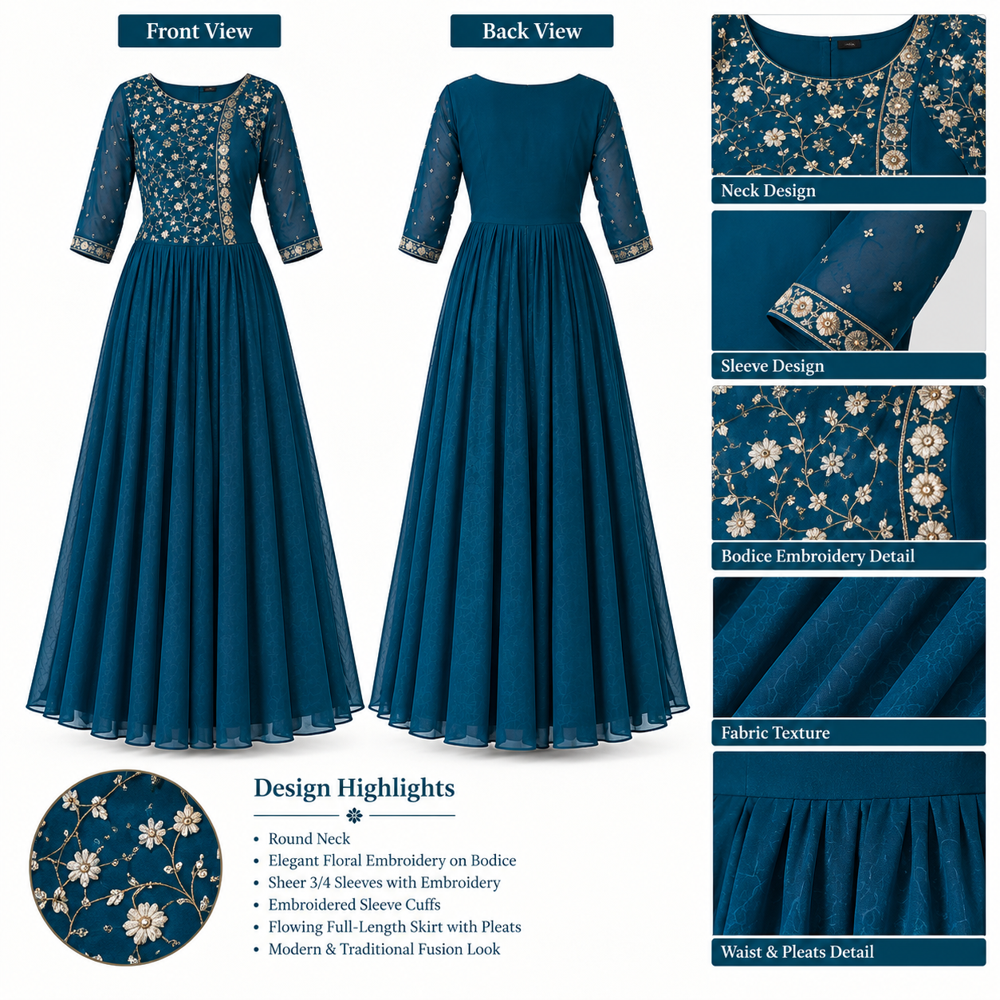 Ladies One Piece Aari Work Anarkali Kurta