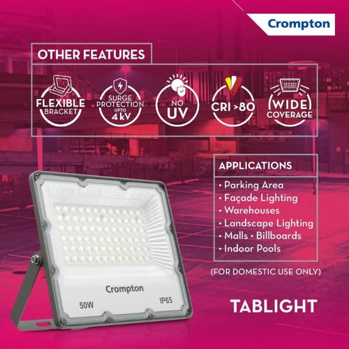 Crompton 50W LED Tablight LDFLTAB50CDL/WW