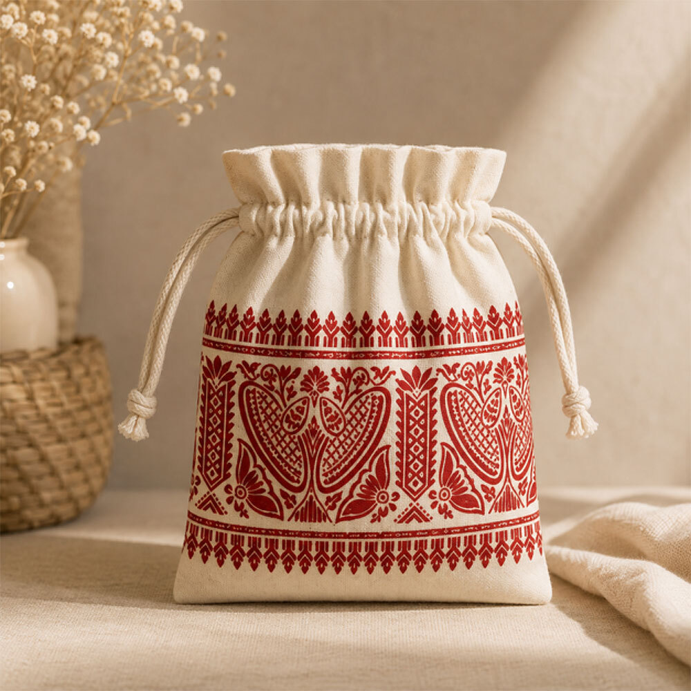 Cotton Printed Drawstring Potli Bag