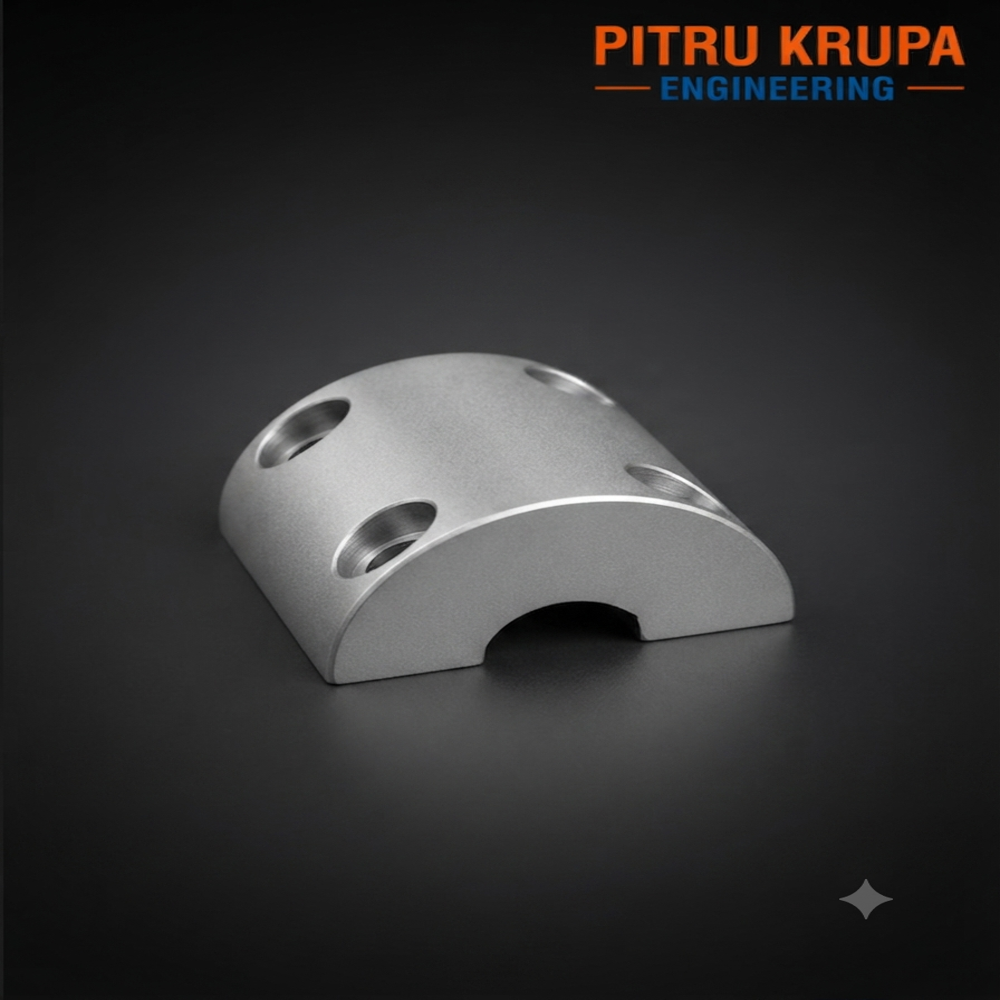 CNC Machined Semi-Circular Clamp Bracket