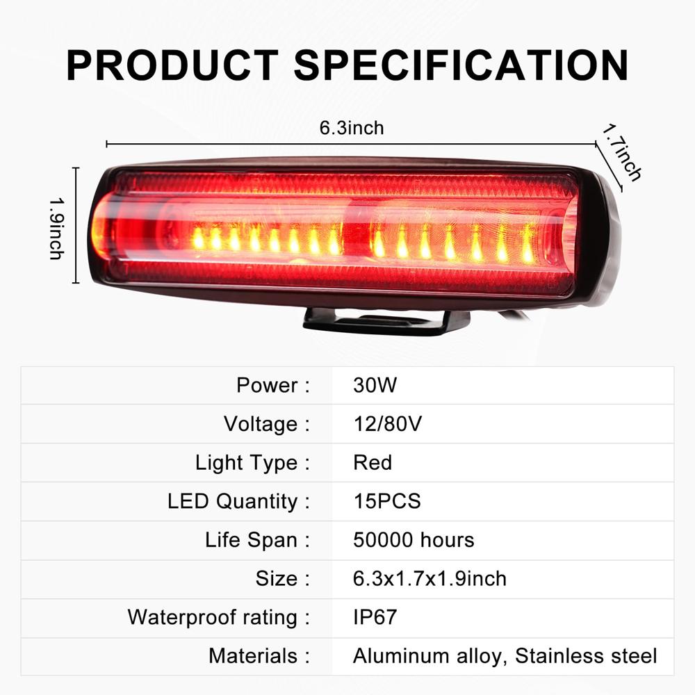 RED ZONE LIGHT INPUT 10-80V FOR FORKLIFT