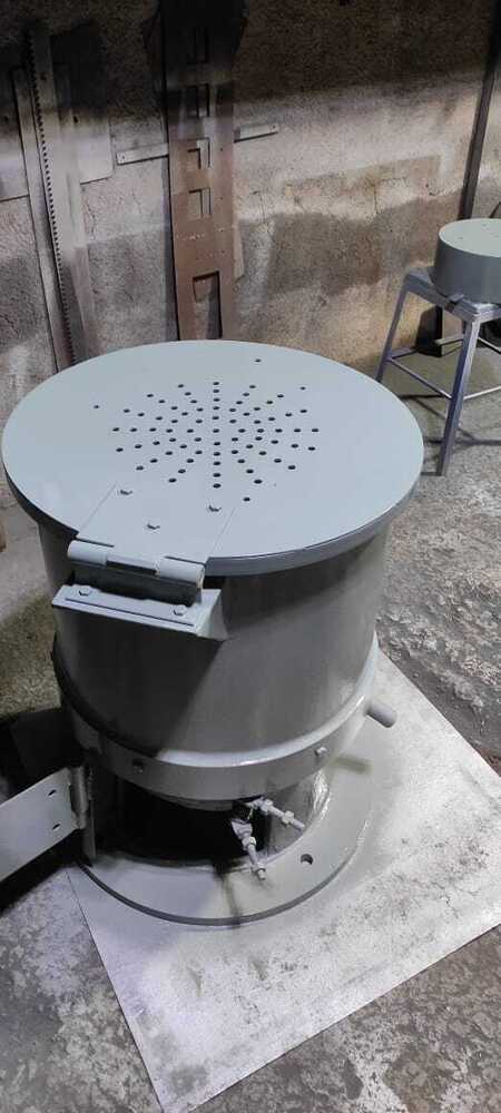 Perforated Top Lid Cover View of Industrial Centrifugal Dryer