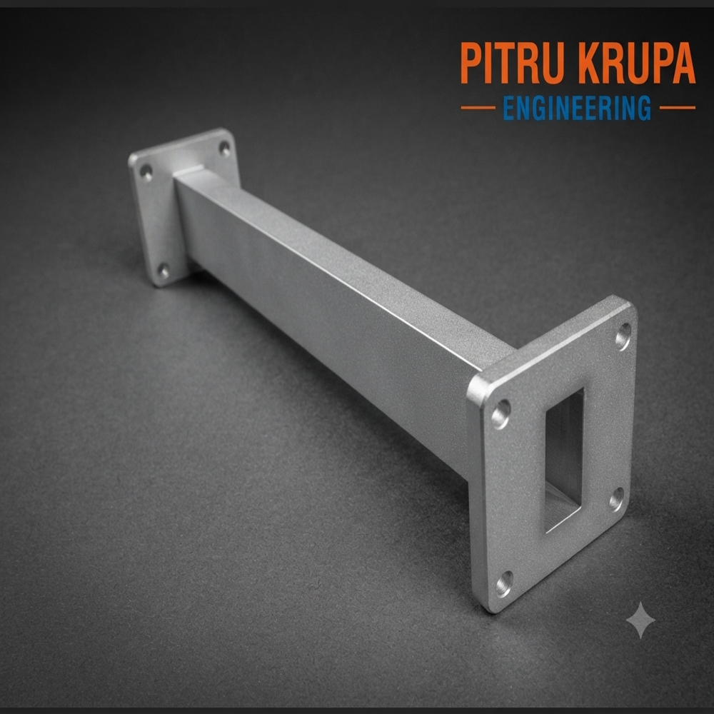 CNC Machined Aluminium Rectangular Waveguide Flange Assembly