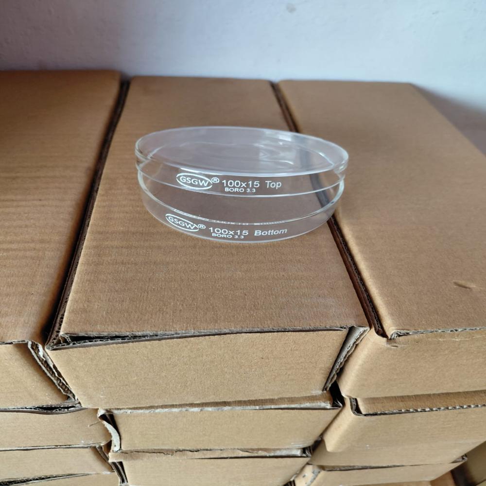 Petri Dish - Borosilicate Glass, 100mm X 15mm, Transparent | Reusable, Autoclavable, Loose-fitting Lid, Marking Area