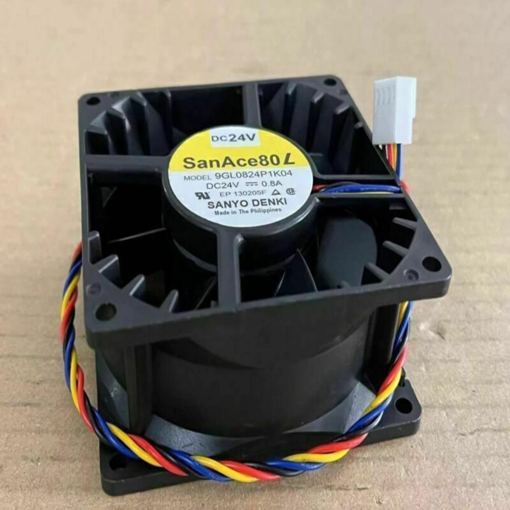SANACE 9GL0824P1K04 24V DC 0.8A 8038mm Ball Bearing Industrial Axial Cooling Fan