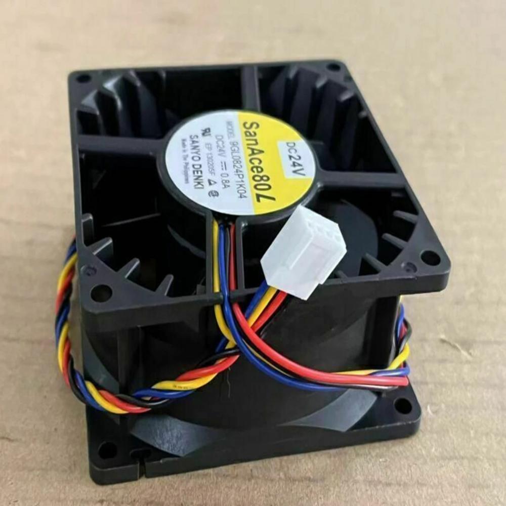 SANACE 9GL0824P1K04 24V DC 0.8A 8038mm Ball Bearing Industrial Axial Cooling Fan