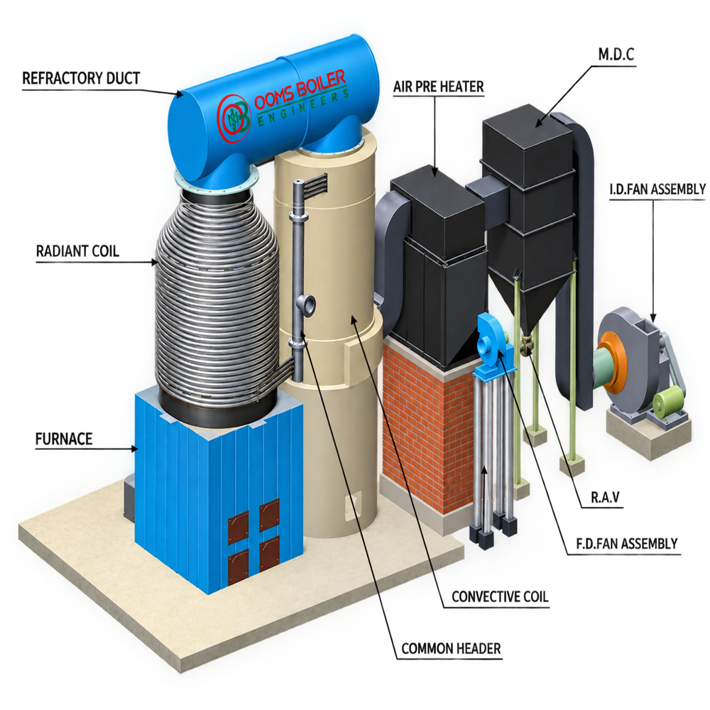 THERMIC FLUID HEATER (AGRO WASTE FIRED)