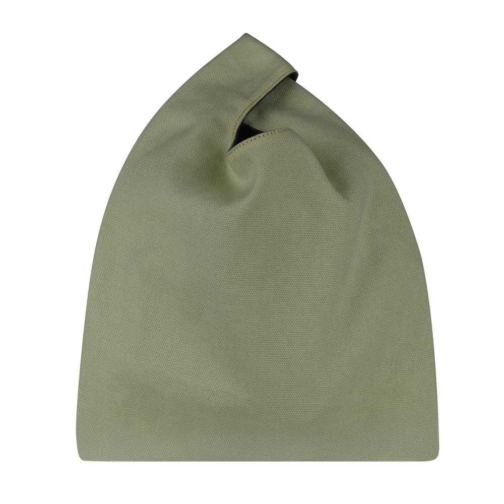 Green and Lemon Yellow Japanese knot canvas bag