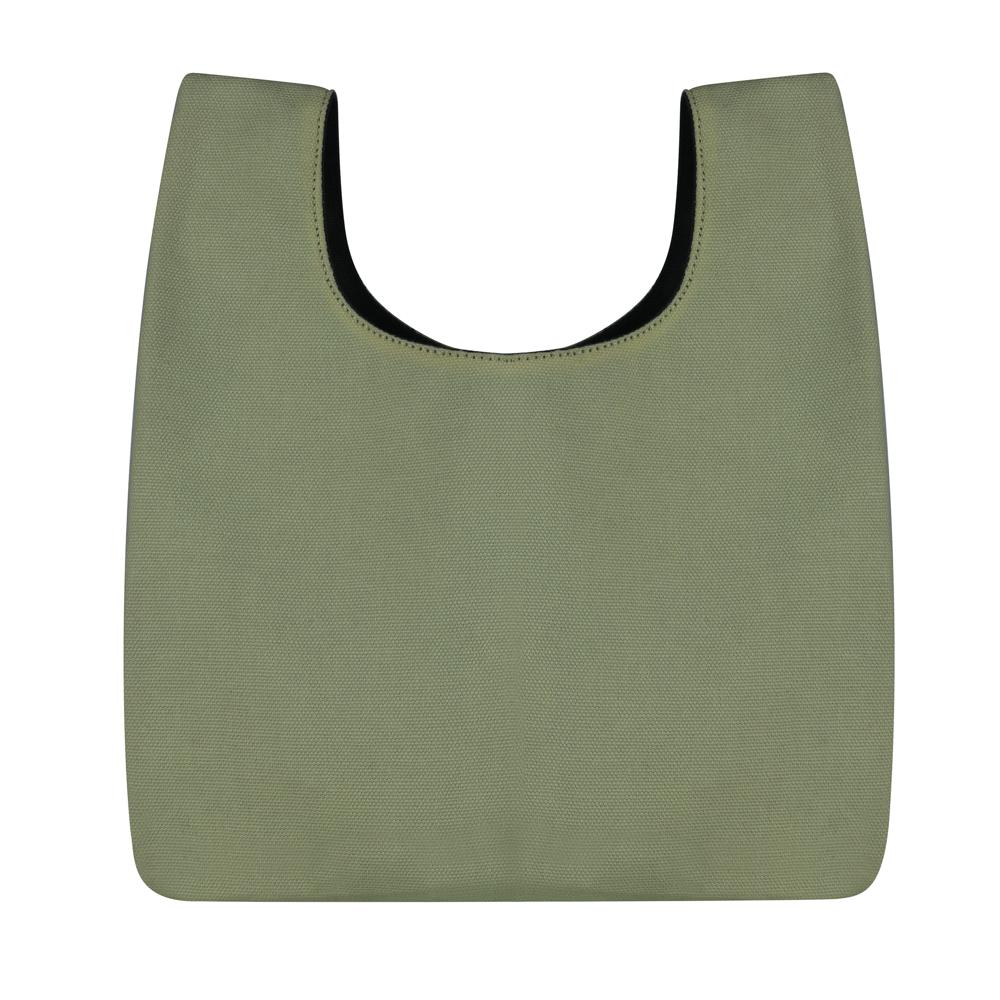 Green and Lemon Yellow Japanese knot canvas bag