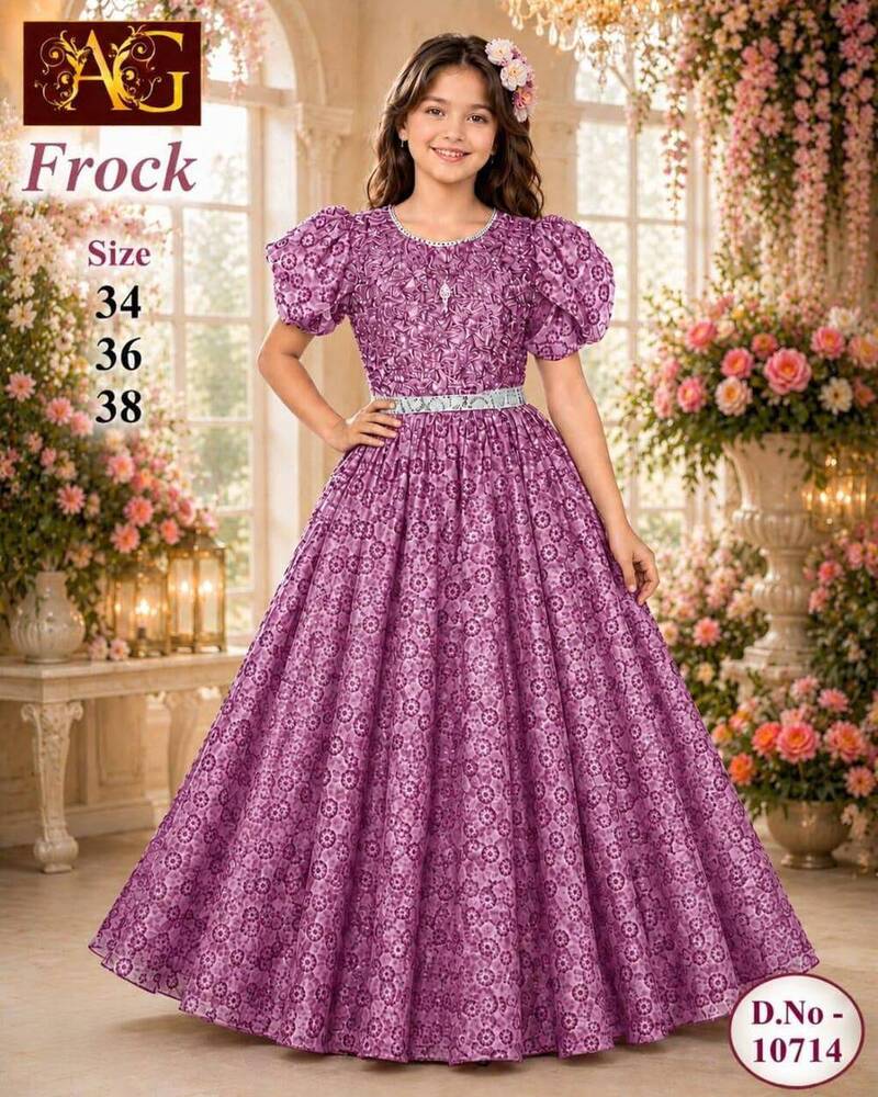 10714 Long Printed Frock