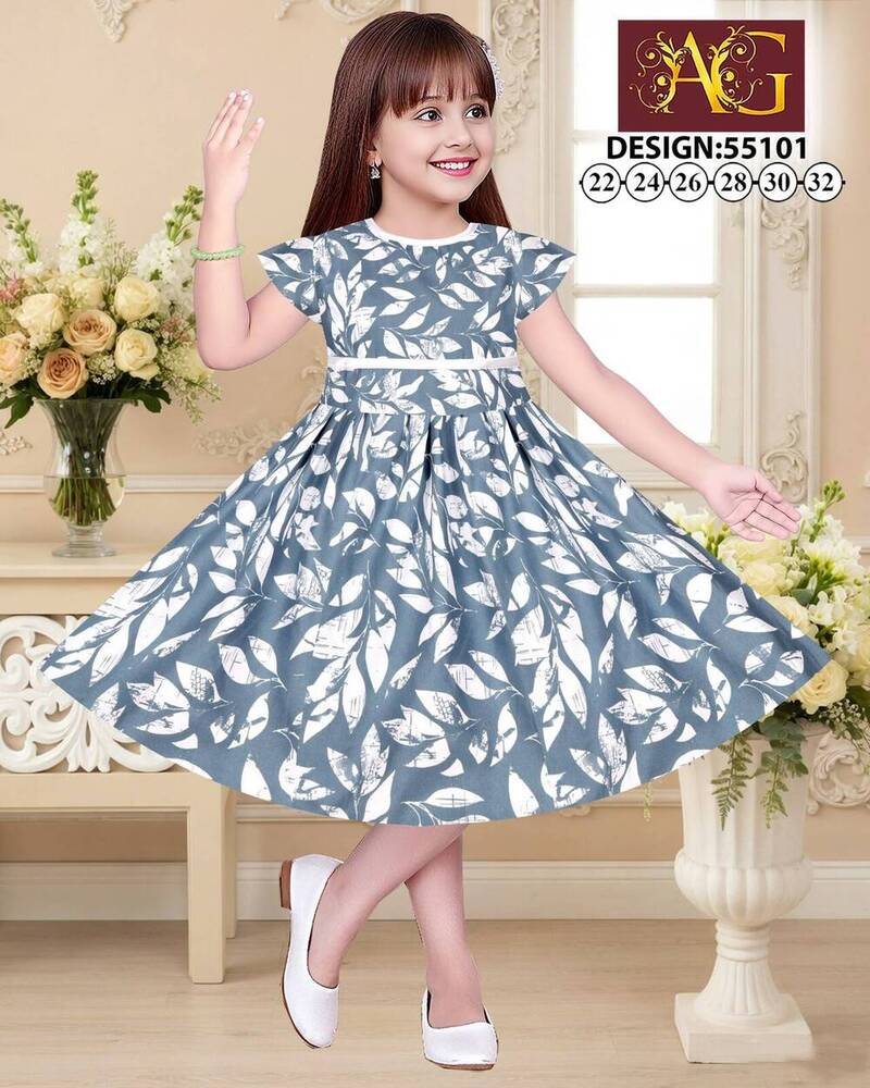 55101 Printed Baby Frock