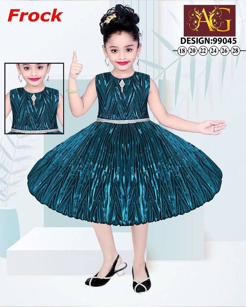 99045 Blue Stylish Frock