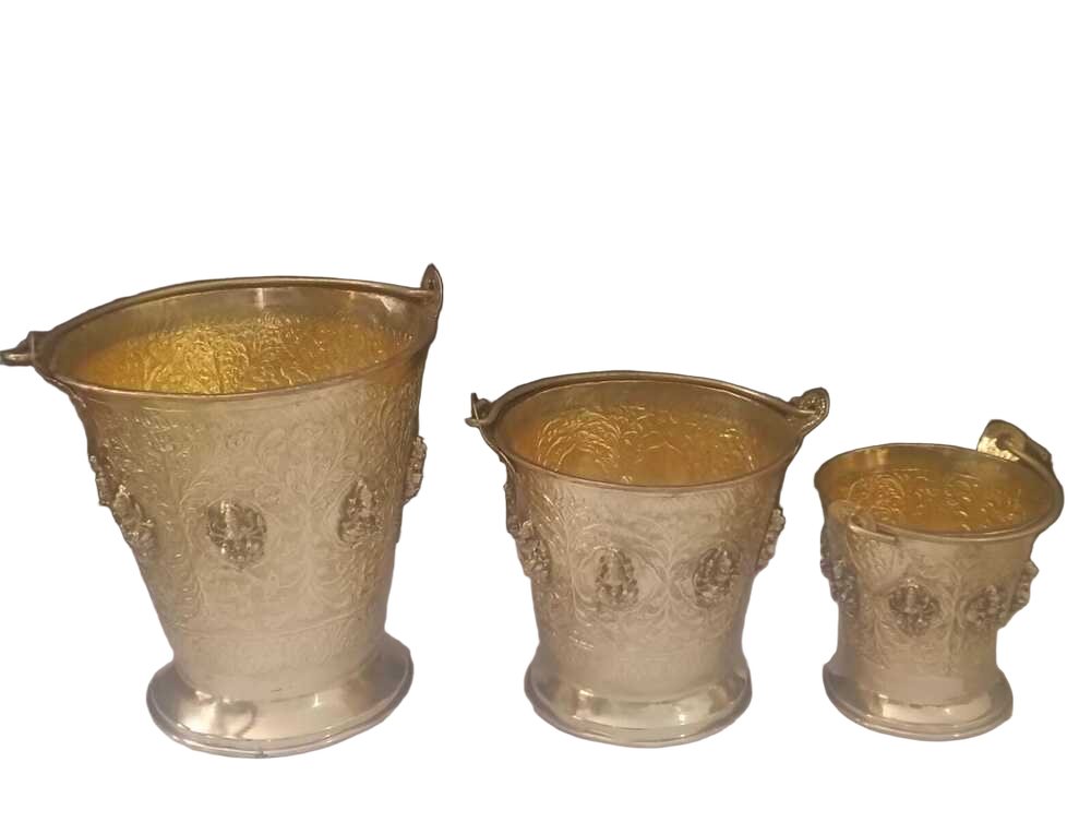 Brass Bucket Set