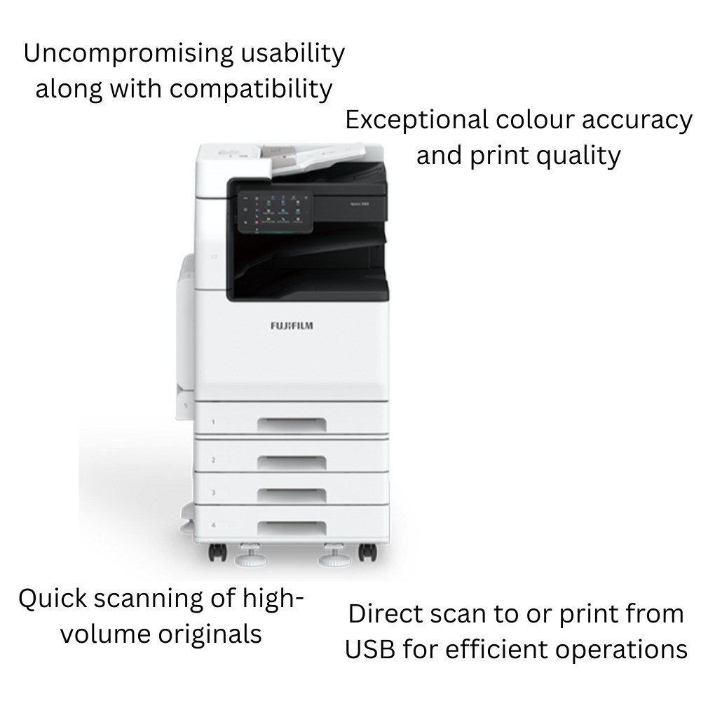 FUJIFILM Apeos 3560 3060 2560 A3 Monochrome Multifunction Printer