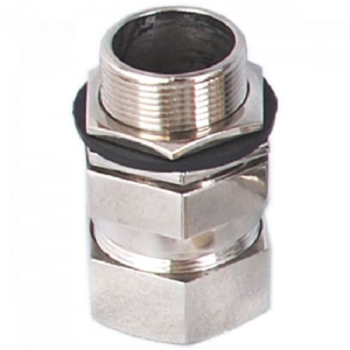 Double Compression Cable Gland - Color: Silver