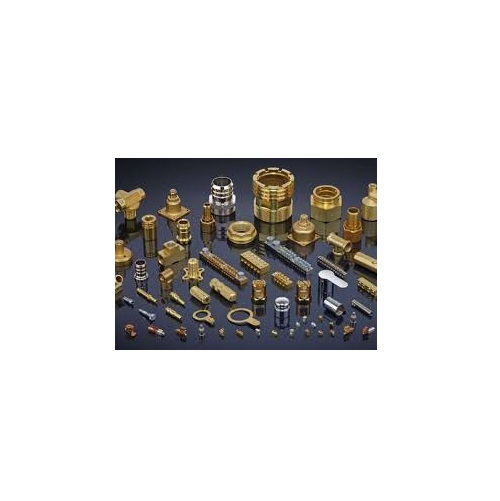 Brass Components - High Grade Brass, Custom Size, Golden, 0.01 Mm Tolerance, Nickel Plated, Corrosion Resistant, Metric & Bsp Thread
