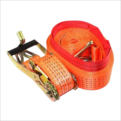 Orange Polyester Ratchet Lashing Belt