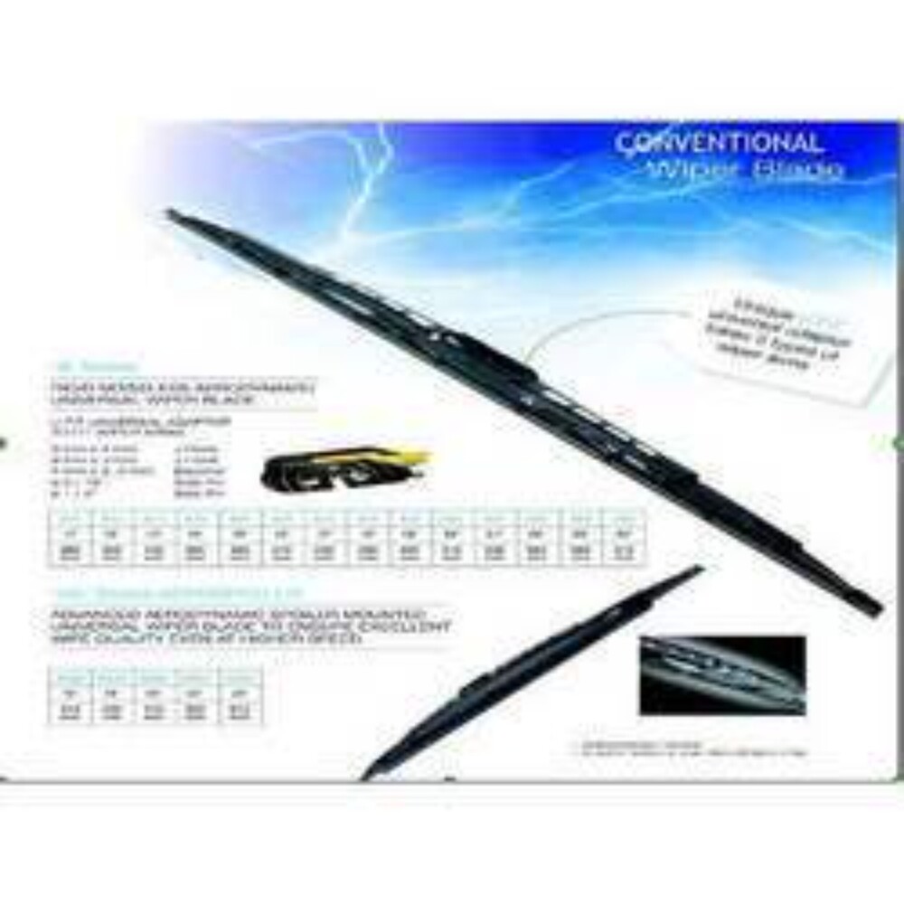Conventional Wiper Blade - High Efficiency, Precision Finish | Anti-breaking Ability, Smooth Functioning, Long Lifespan