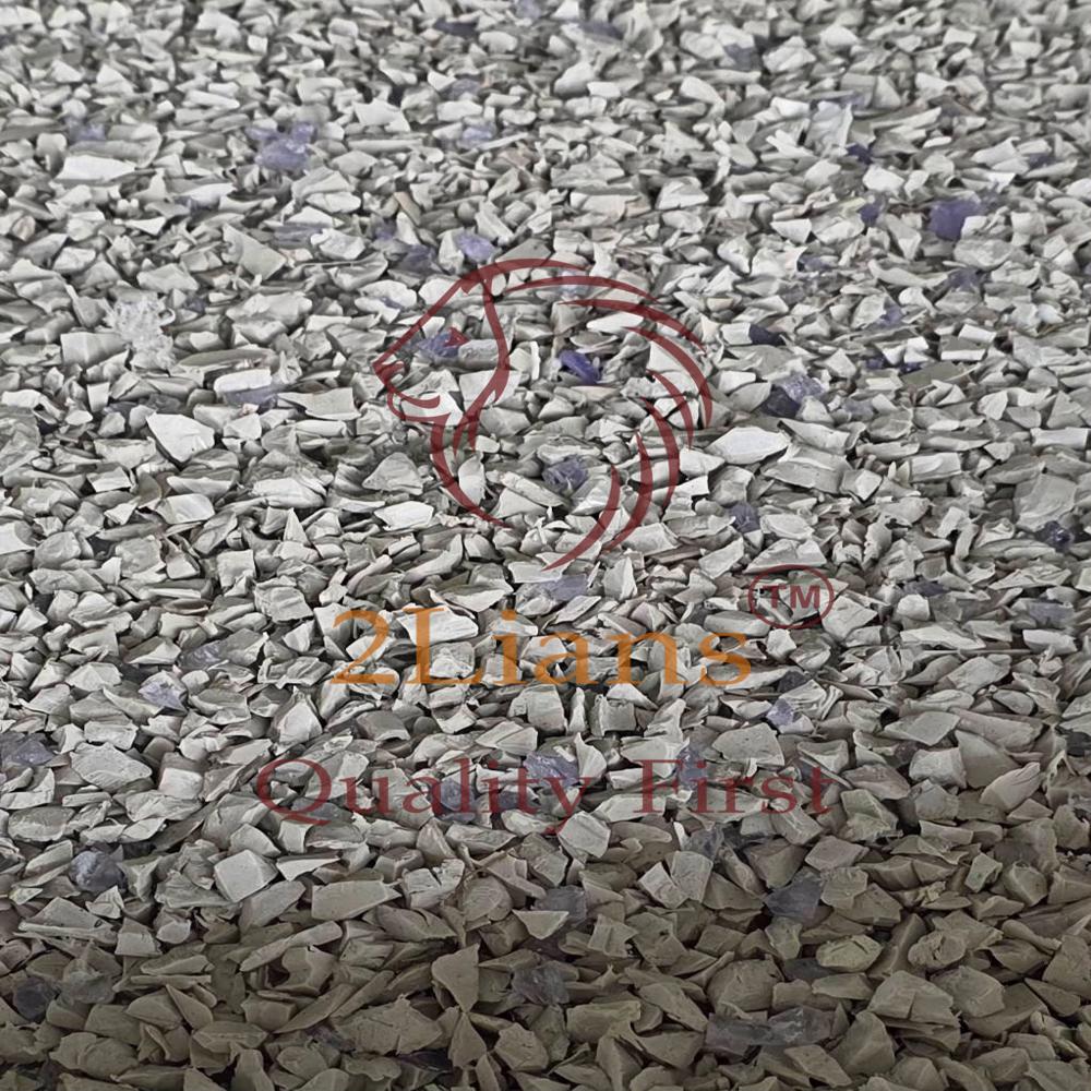 PVC sheet regrind PIR light grey