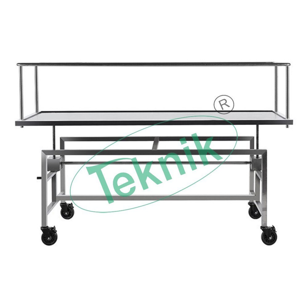 MORTUARY DEAD BODY FULLY LIFTABLE TRANSFER TROLLEY
