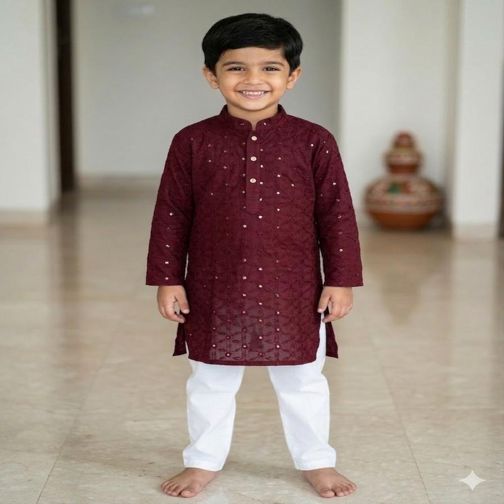 Yellow Chikankari Ethnic Kurta Set