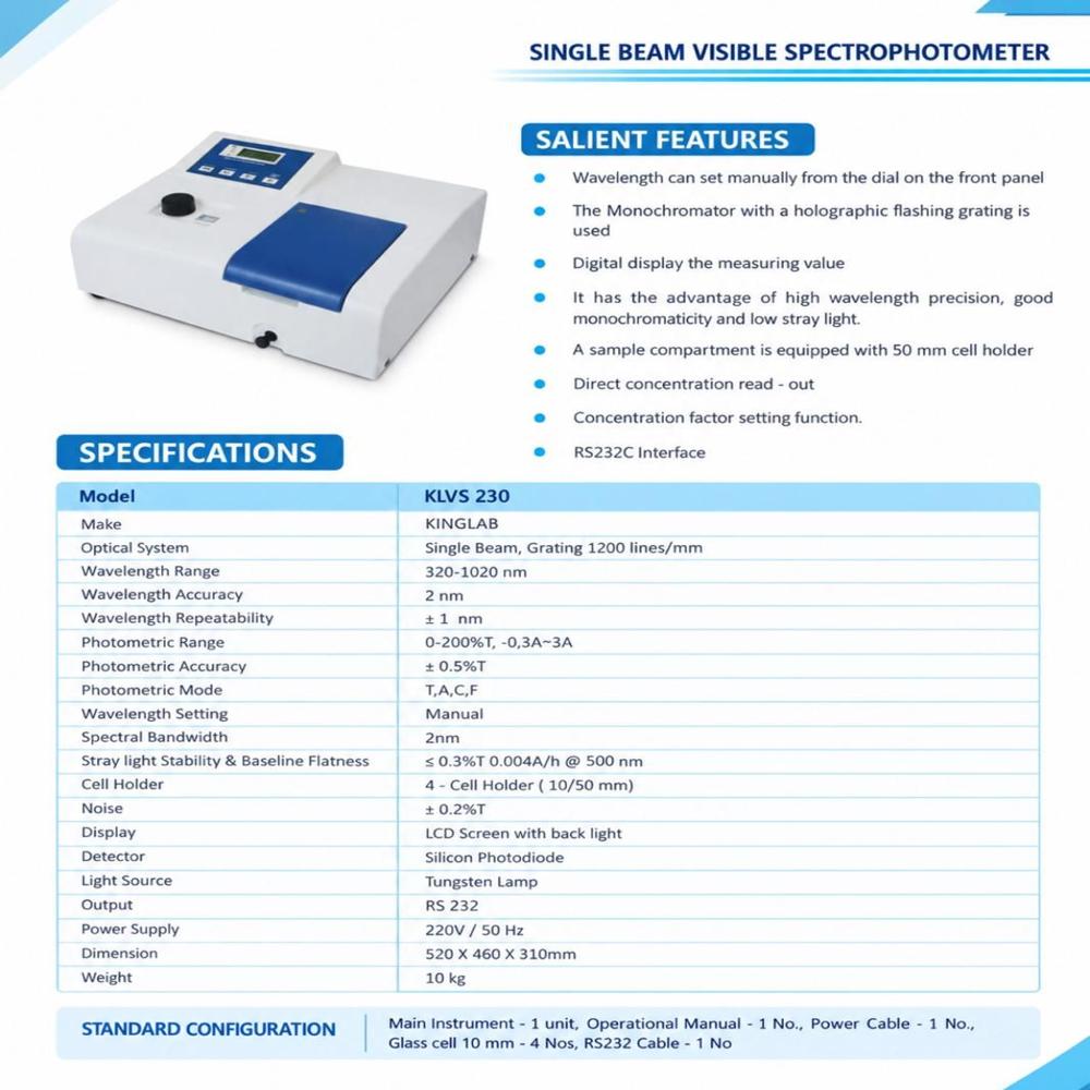 Digital Spectrophotometer - Color: White
